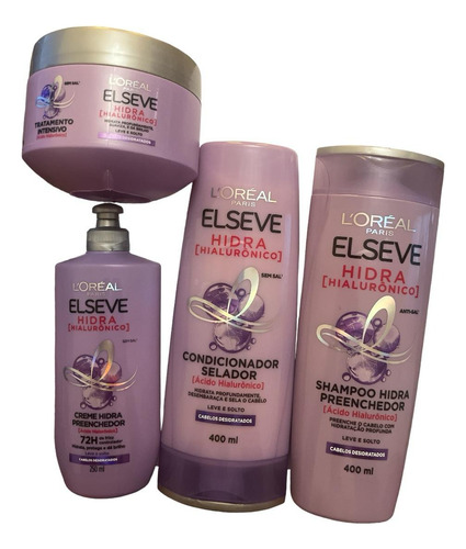 Kit Elseve Hidrahialuronico Shamp+condi + Mascar + Creme Pen