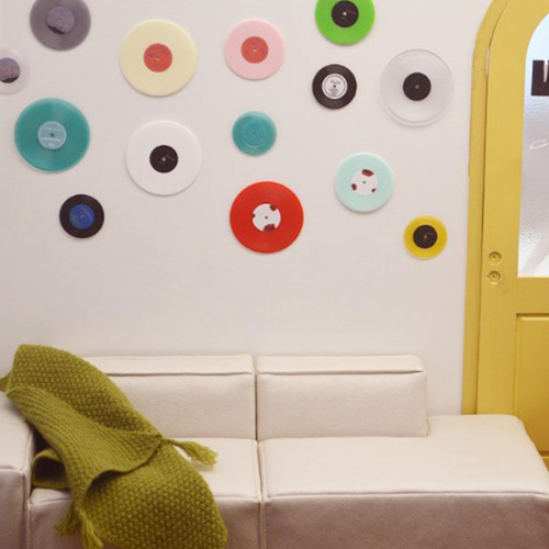 Mini Discos De Vinilo Para Decoración De Color Sólido