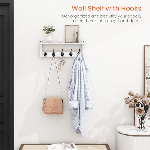 Estante De Pared Homode Con Ganchos, Colgador De Abrigos De
