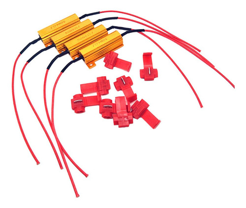 Imagen 2 de 9 de 4pcs 50w 12ohm 12rj Led Resistencia De Carga Decodificador F