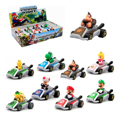 Figura Super Mario Bros Kart Pull Bros Modelo Juguete