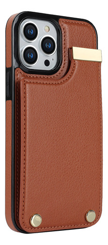 - Funda De Piel Tipo Cartera Con Ranuras Verticales Para