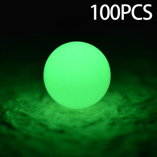 100 Pieces Acrylic Luminous Beads Spacer Beads For Arts 10mm