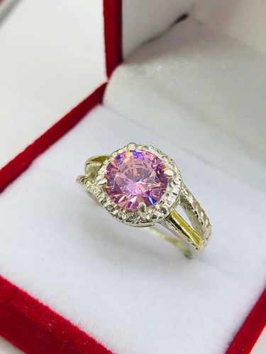 Imagen 2 de 9 de Anillo Plata 925 Y Oro Con Piedra Muy Elegantes Delicados