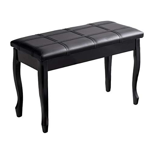 Piano Bench Stool With Padded Cushion And Music Storage...