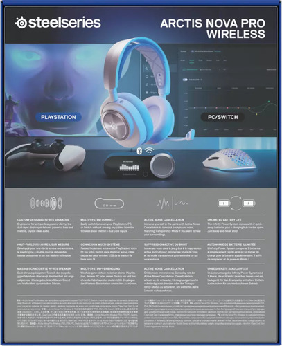 Headset Steelseries Arctis Nova Pro Wireless Pc/ps5/ps4 Cor Branco