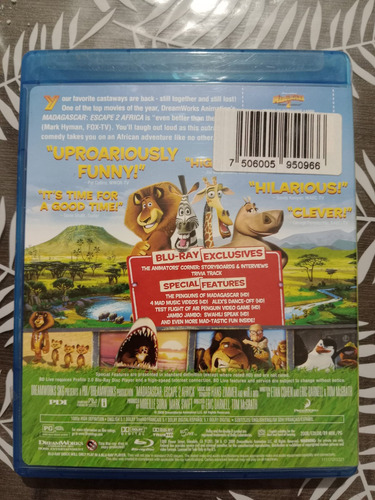Madagascar 2 - Madagascar 3 - Los Pingüinos De Madagascar (Usado)