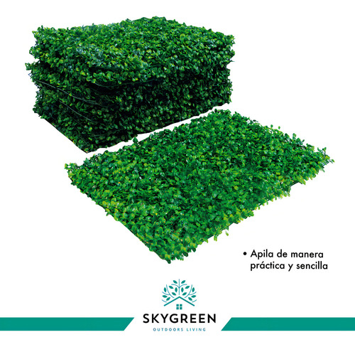 30 Pzas Follaje Artificial Tupido Muro Verde Jardin Vertical