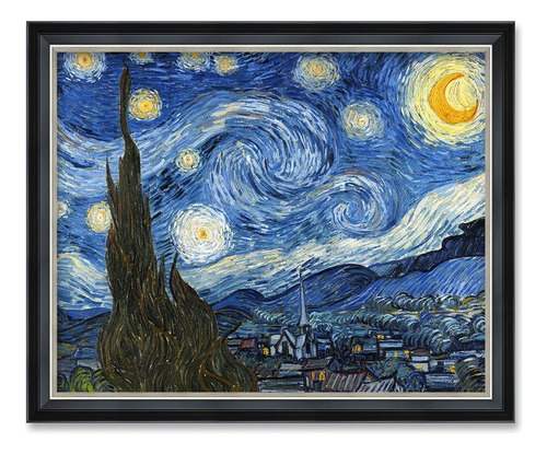 Noche Estrellada, Arte Clásico De Vincent Van Gogh. Im...