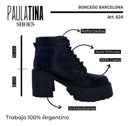 Borcegos con taco alto new arrivals