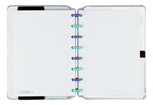 Caderno Inteligente A5 Pequeno Let´s Glitter Silver