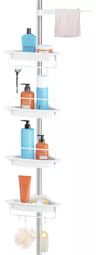 Organizador para ducha esquinero 4 niveles ajustable cromado