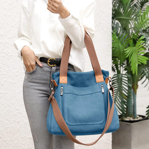Bolsos De Hombro De Lona Para Mujer, Bolsos De Trabajo Bolso