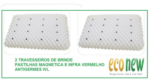 Colchão Magnético Casal Bio Massageador + Cama Box Cabeceira