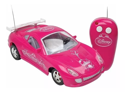 Carrinho Carro Controle Remoto Princesas Disney Rosa Menina