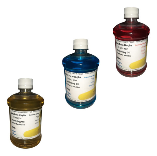 Óleo De Unção Kit Com 3 Unid - 500ml - Mirra Nardo E Bálsamo