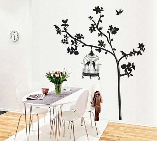 Vinilo Decorativo Pajaros Arbol   