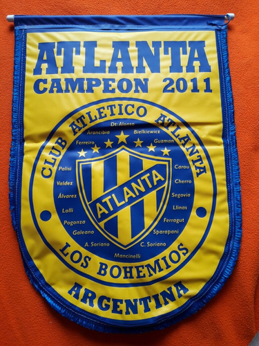 Banderin De Futbol Club Atlanta Campeón Año 2011