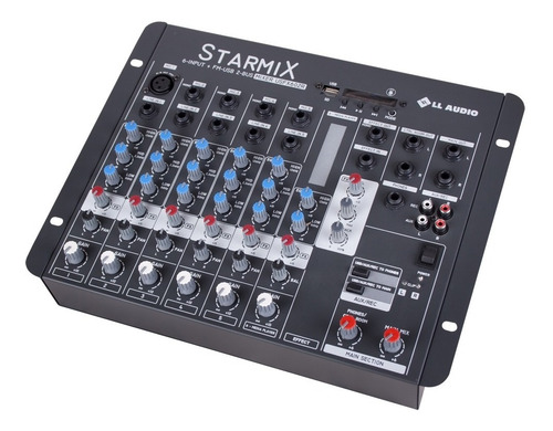 Mesa Som Mixer Ll Starmix Usfx602r 6ch Efeito Bluetooth Usb