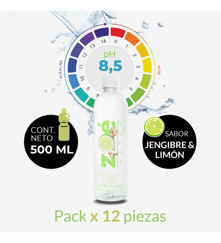 Zoé Water Twist Agua Saborizada Pack 12 Pz 500ml Limón Jengi