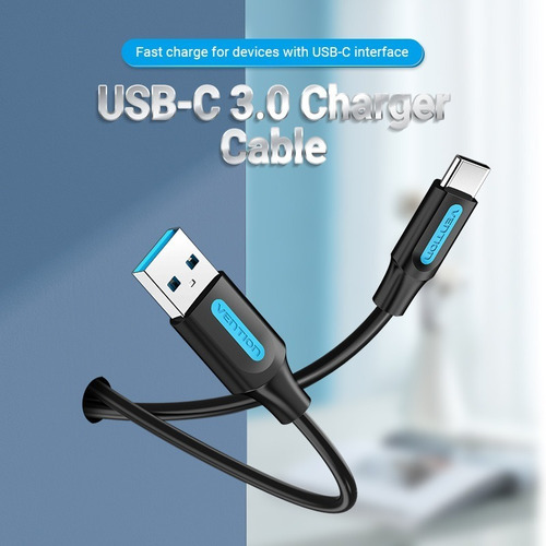 Cable Usb-a A Usb-c Marca Vention 2 Metros