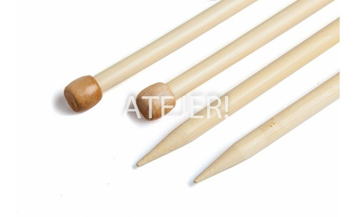 Imagen 7 de 8 de 6 Pares Dos Agujas Tejer Bambu Tricot N° 6 X 6 Pares