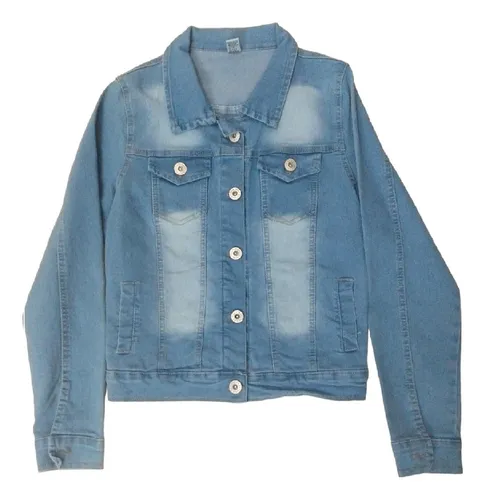 Campera De Jeans Mujer Elastizada Entallada Talles S Al 3xl