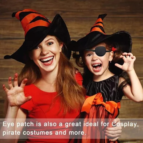 Nuevo 3 Pzs Parche For Ojo 3d Ajustable Gafas Piratas