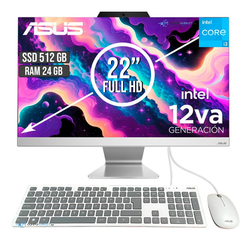 Todo En Uno Asus Intel Core I3 1215u Ssd 512gb + Ram 24gb