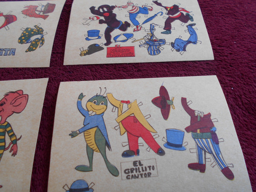 Muñeca De Papel Lote De 6 Cri Cri Memin Pinguin 80s Raros (Usado)