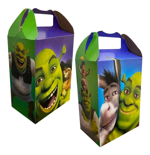 Shrek 30 Cajas Dulceras Dulceros Bolos Shrek Fiona Burro