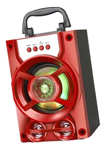 Altavoces Bluetooth De La Máquina De Karaoke Usb Led Rojo