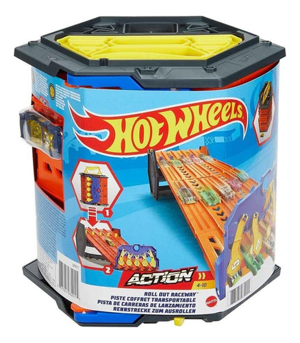 Track Set Hot Wheels Roll Out Raceway Con 1 Coche Para Niños