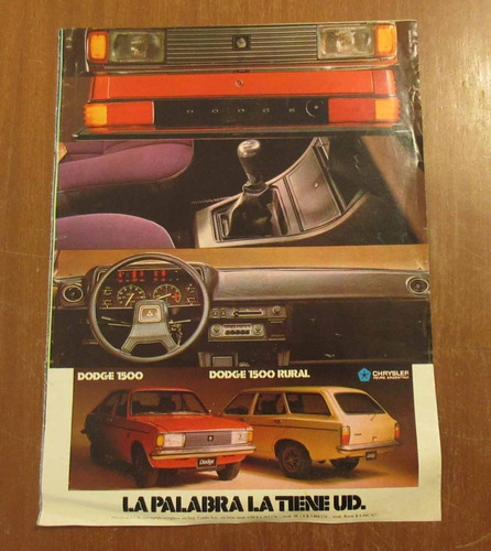 Publicidad Recorte Hoja Revista Dodge 1500 Y Rural Chrysler