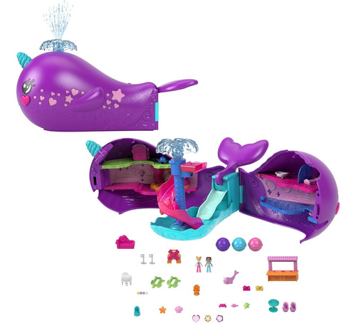 Polly Pocket Set De Juego Narval Mágico Bahía Mágica