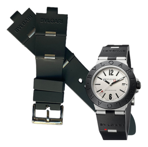 Correa Reloj Compatible Bvlgari Diagono Negro 22mm