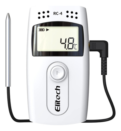 Data Logger Temperatura Con Sonda Cadena Frío Elitech Rc-4