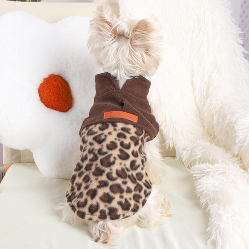 Vestido De Vana De Vellón Sweater Leopard Ropa Para Perros P