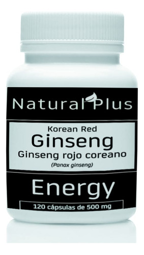 Ginseng Rojo Coreano. 120 Cápsulas X 500mg (100%pureza) !