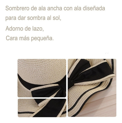 Wf Sombrero Para Sol Gorras Mujer Playa Visera Paja Gran