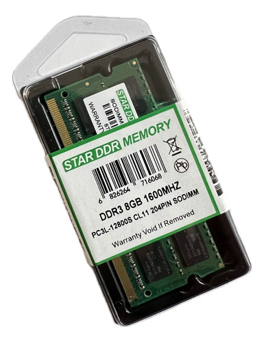 Memoria Ram Ddr3l 8gb Star 1600mhz 12800s 1.35v Pcl3 Laptop 