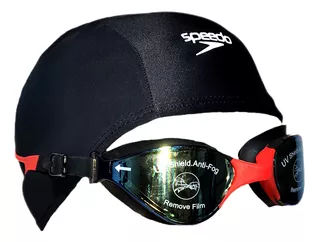 Lentes De Natación + Gorra Licra Protección Uv Y Antifog