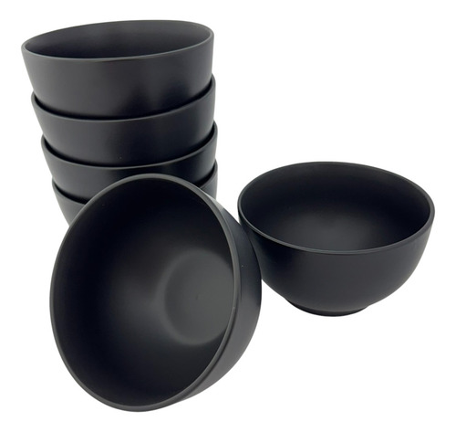 Kit 06 Bowl Tigela Cumbuca Cerâmica Fosco 670ml Lyor Cronus