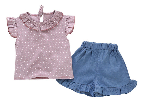 Tops Para Niños, 2 Piezas, Conjuntos De Trajes De Falda Para