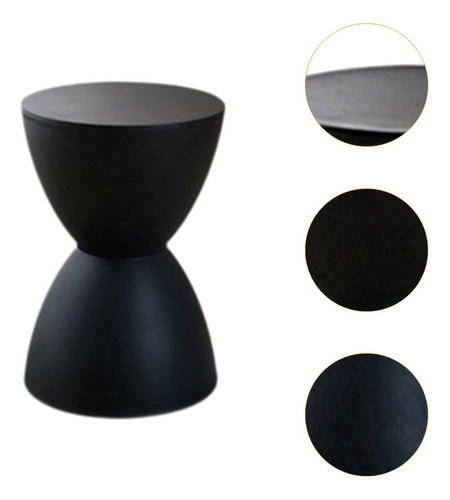 Taburete De Pie Otomano Estable Cómodo Elegante Negro