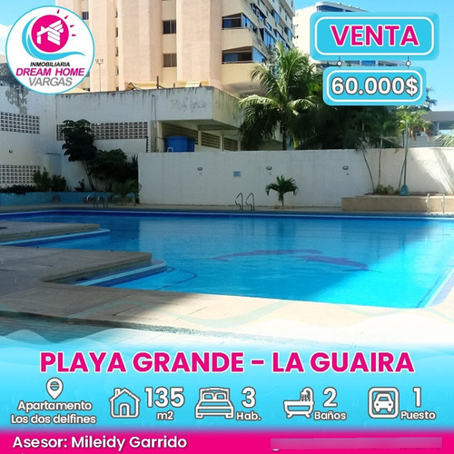 Apartamento En Venta Los Dos Delfines, Playa Grande  La Guaira