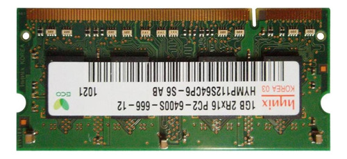 Hymp112s64cp6-s6 Hynix 1gb Pc2-6400 Ddr2-800mhz Rtp1485 (Usado)