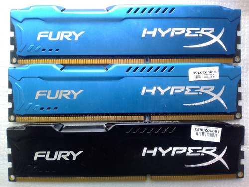 Memoria Ram Ddr3 4gb Bus 1866 Hiperx Fury Blue Cl10 Kingston