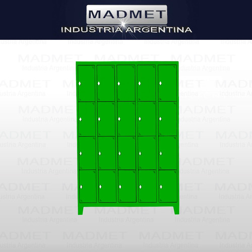 Locker Metálico 20 Prtas 52 Prof P/candado Colores Z/gratis