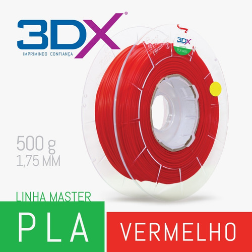 Imagem 2 de 6 de Filamento Pla 1,75 Mm | 500g | Vermelho